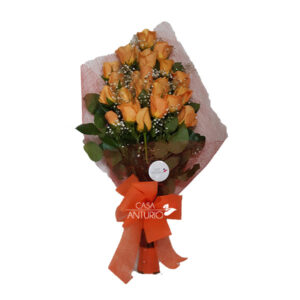 Bouquet elegante naranja